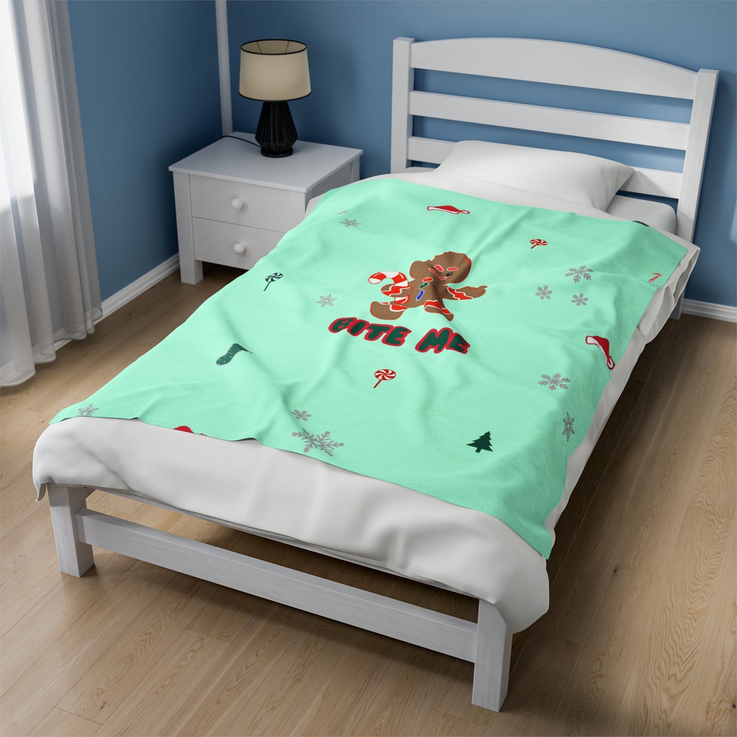 'Bite Me' Gingerbread Plush Blanket